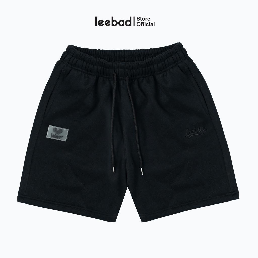 Quần short nỉ nam nữ thêu local brand Leebad LB001