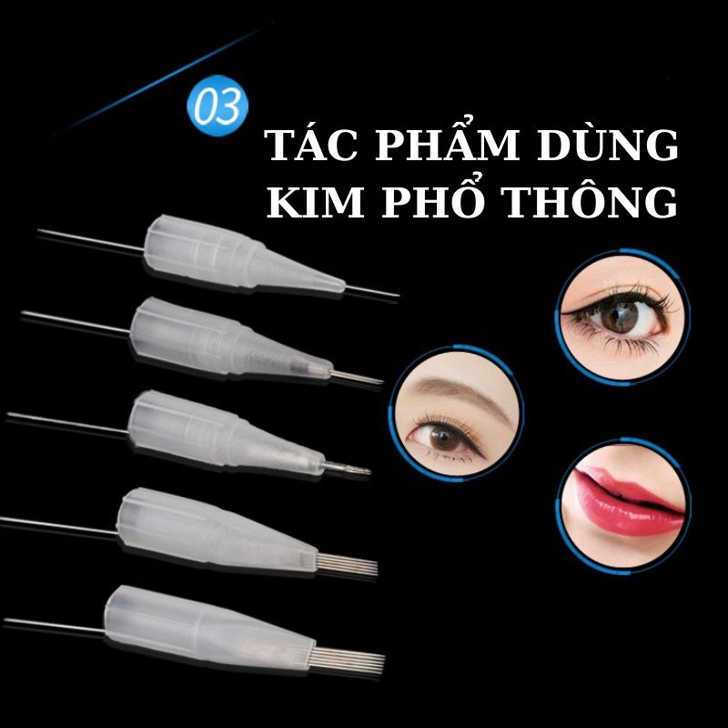 Combo 50 kim phổ thông đi môi mày mí hairstroke xăm mini tatto siêu bén