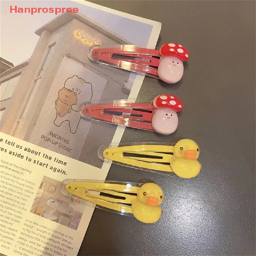 Set 2 Kẹp Tóc Trong Suốt Họa Tiết Hoạt Hình Dễ Thương Cho Bé Gái