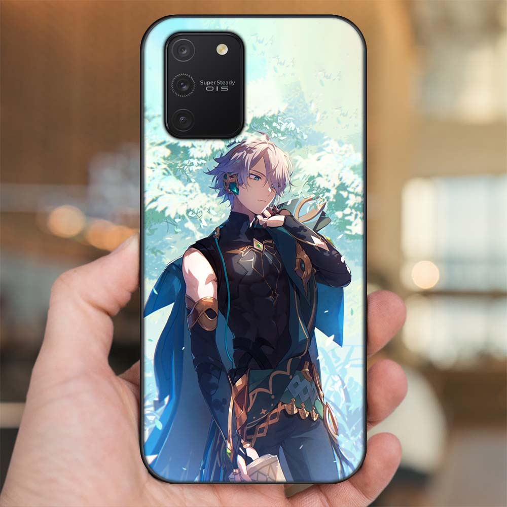 Ốp lưng Samsung S10 Lite viền đen in hình Alhaitham Genshin Impact