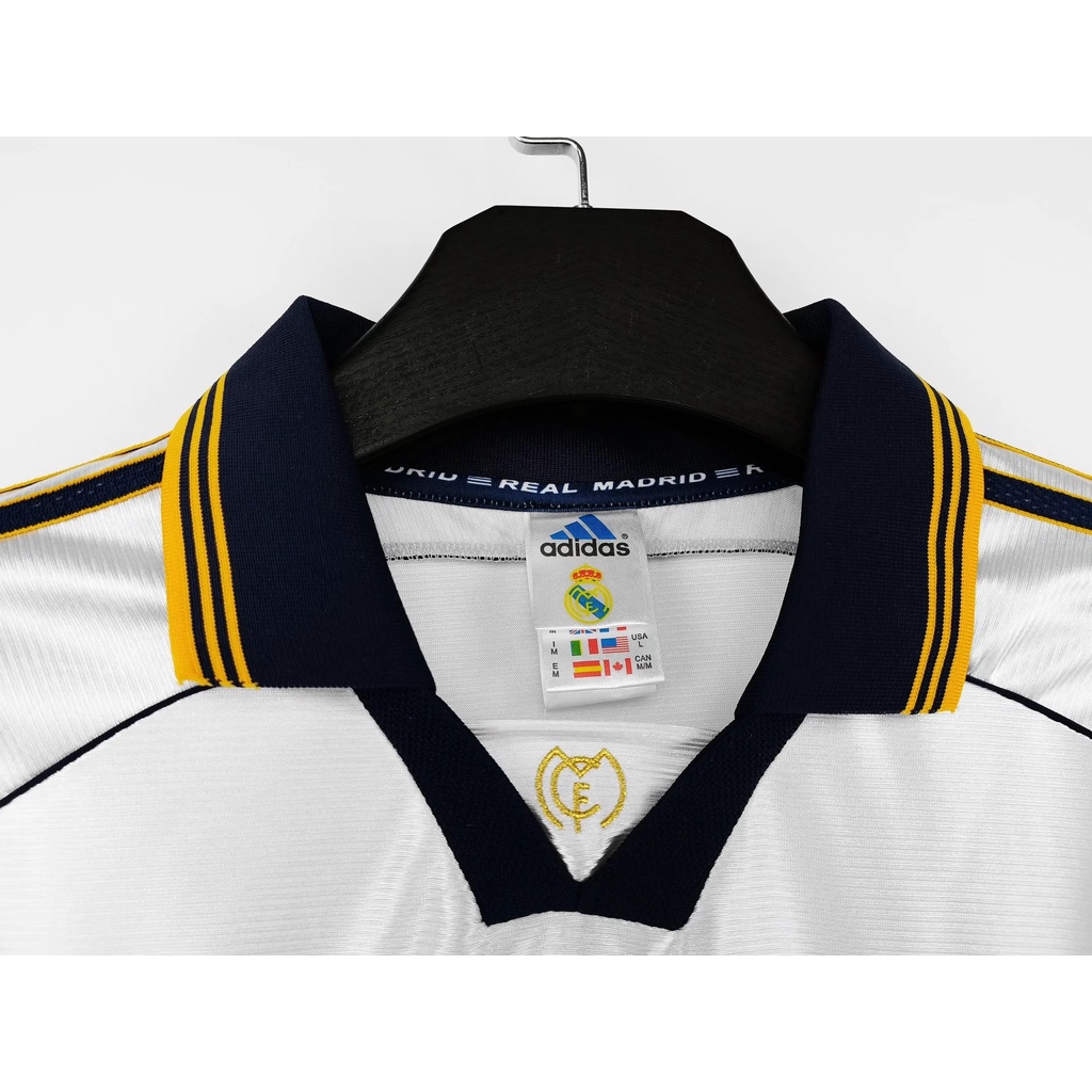 Áo Bóng Đá Đội Tuyển Real Madrid 98-00 Phong Cách Retro