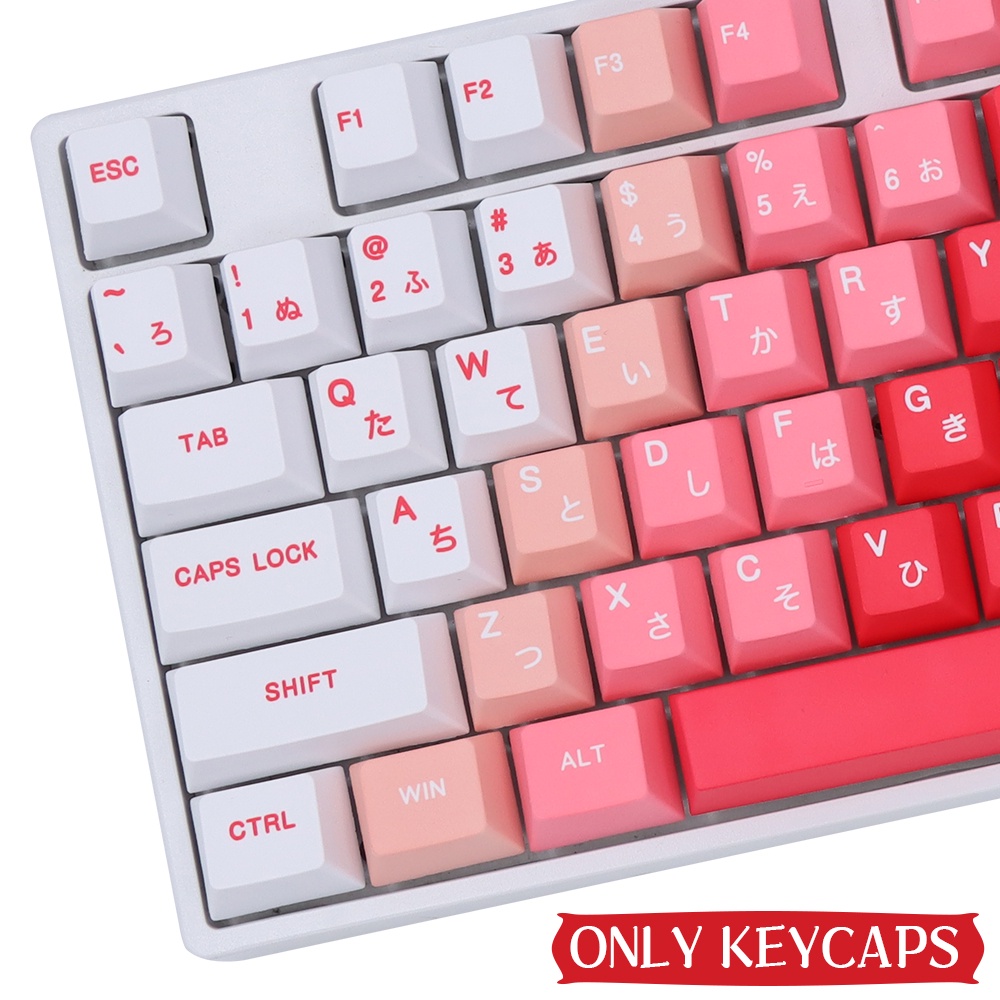 Christmas Keycaps Red Gradient Cherry Profile  PBT  Nắp Đậy Bàn Phím Họa Tiết Cherry Màu Đỏ Gradient Phong Cách Giáng Sinh Cho MK61 64 68 75 84 87 98 100 104 108