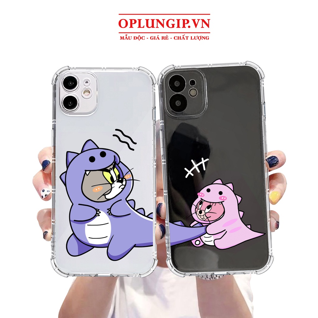 Ốp iphone khủng long hoạt hình silicon chống sốc cho iphone 14 13 pro max 11 12 promax mini 6 s 7 8 plus x s max