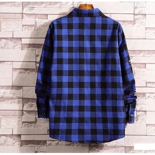 Áo sơ mi caro flannel form rộng