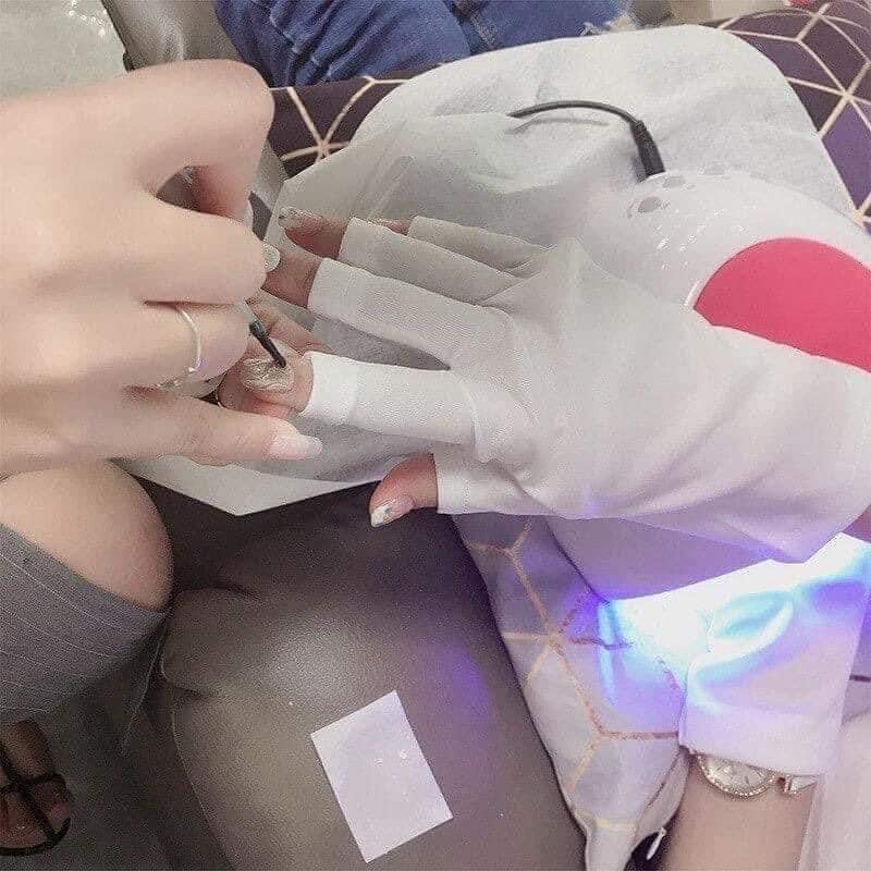 Găng tay làm nail bảo vệ tia uv