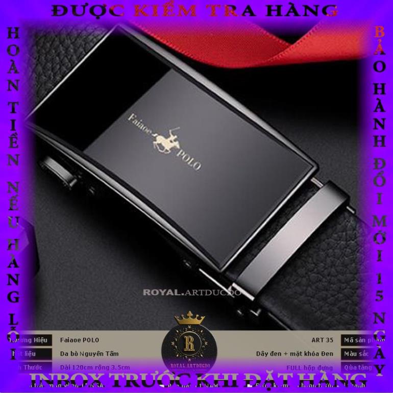 Thắt lưng nam cao cấp FaiaoePOLO , dây nịt nam da bò ROYAL.ARTDUCDO - ART35 hanthanh