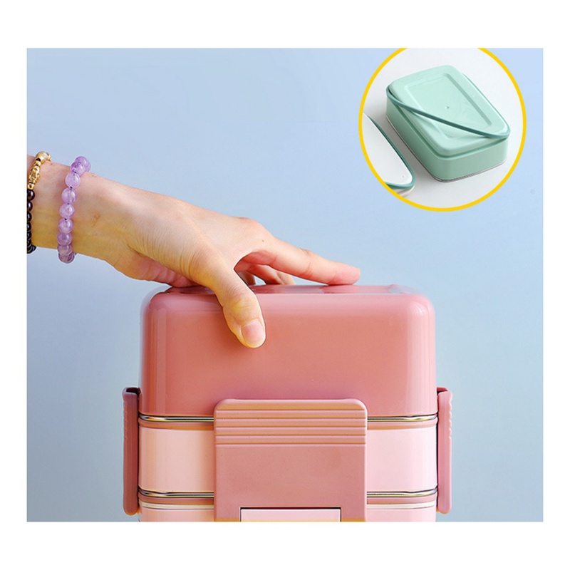 Hộp cơm Bằng Thép Không Gỉ Chống Rò Rỉ Tiện Dụng Cho Bé