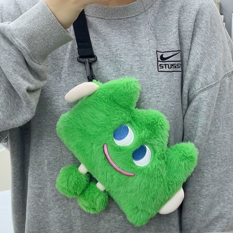 Bololo Túi Rơm Đeo Chéo Ngực Nhỏ Họa Tiết Hoạt Hình Biểu Cảm Vui Nhộn