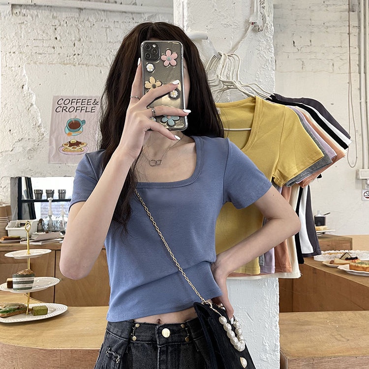 Áo thun NRVP ngắn tay dáng ôm thời trang cho nữ