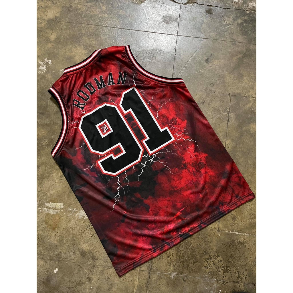 Nba Cà Vạt Nhuộm CHICAGO BULLS DENNIS RODMAN #Áo Thun Bóng Đá 91 Jersey 91 Chất Lượng Cao | Phụ Kiện Chuyên Dụng Cho Xe Hơi