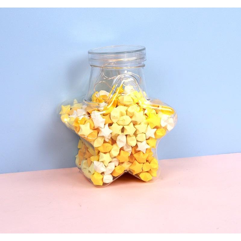 Lọ Điều Ước Ngôi Sao Năm Cánh Có Đèn Sao Giấy