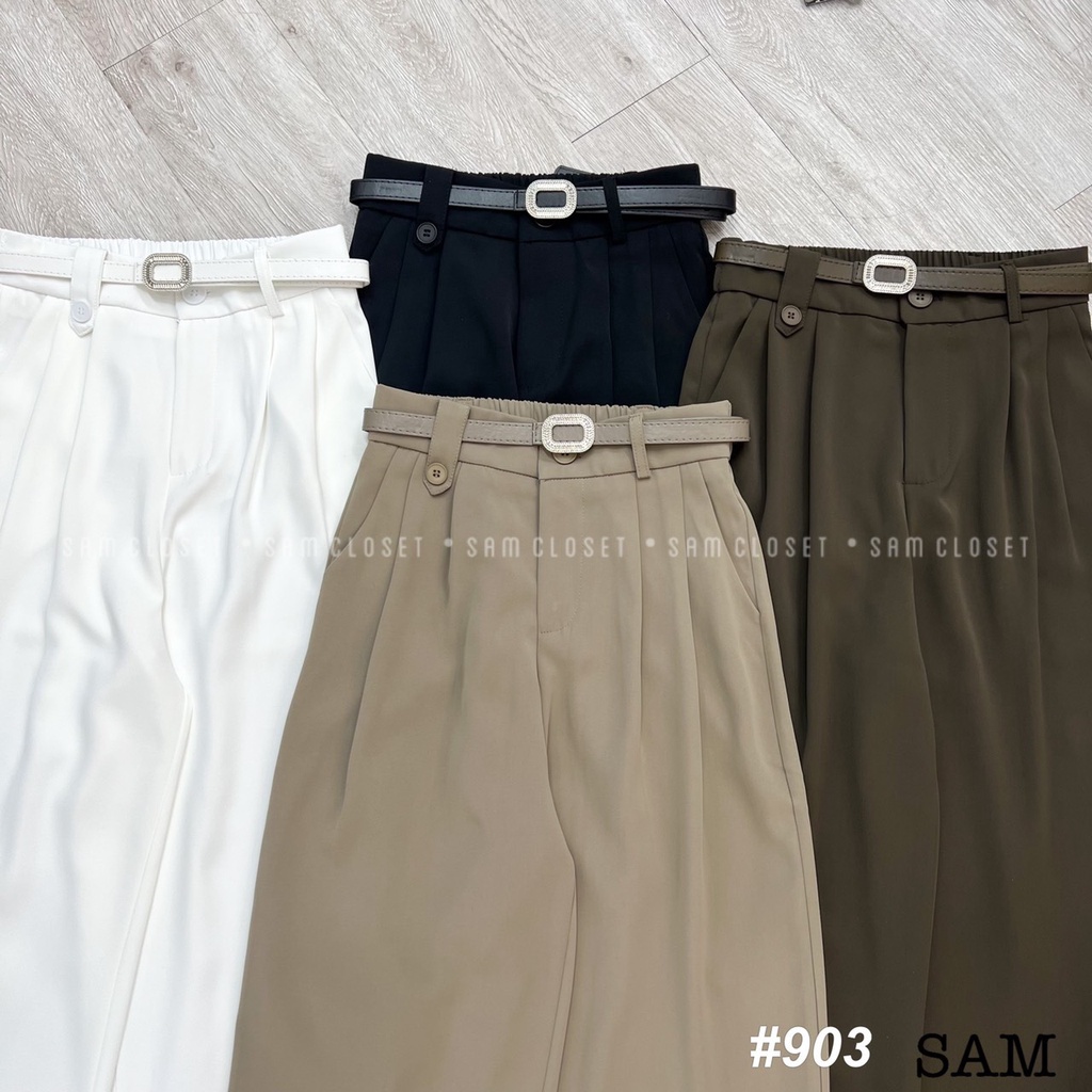 Quần vải suông kèm đai 903