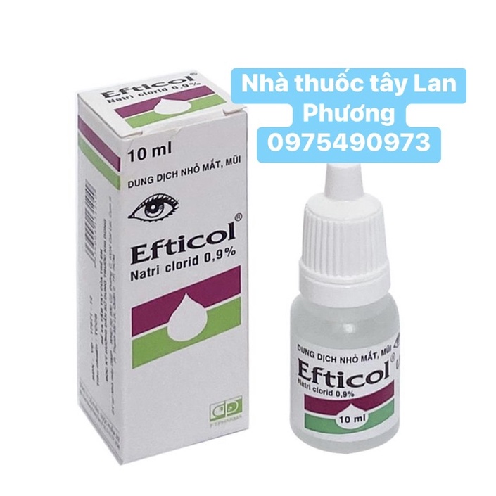 Efticol nước muối sinh lí lốc 10 chai