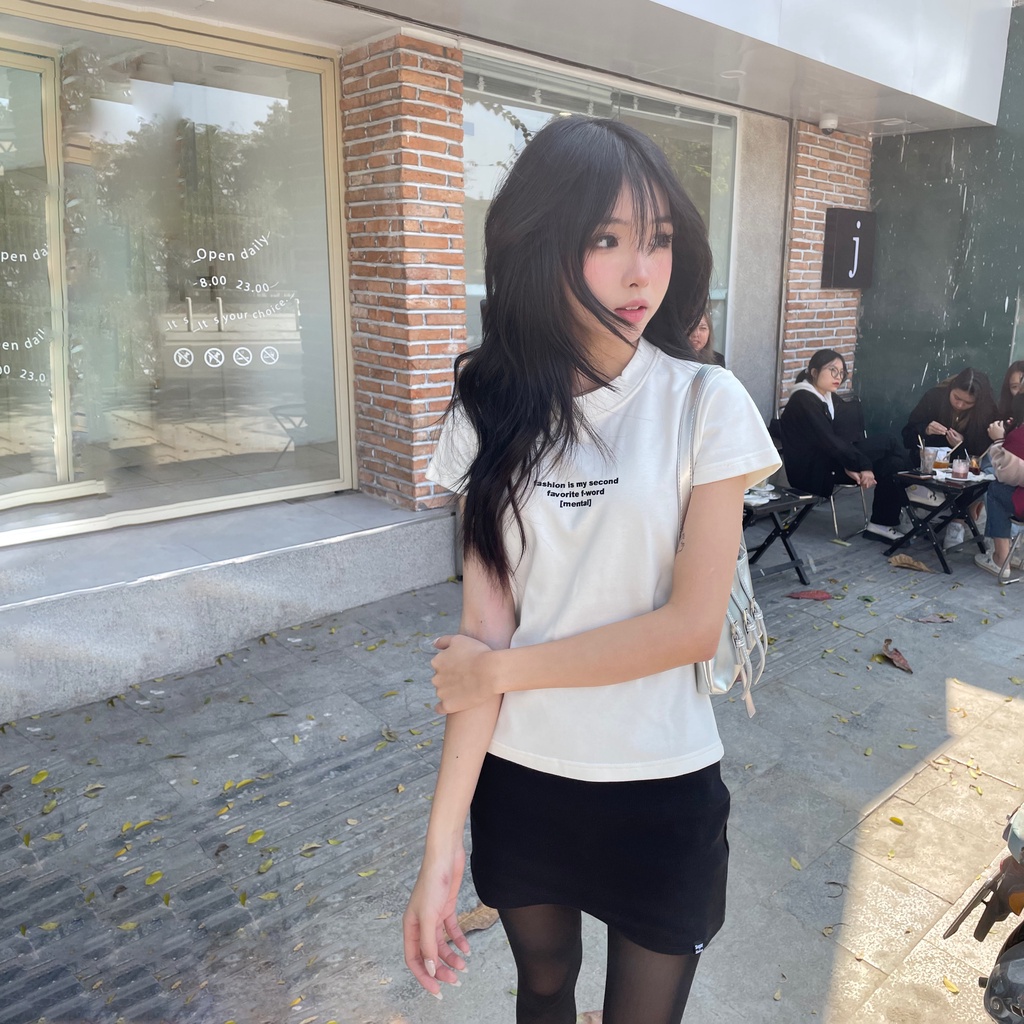 Áo Thun Nữ Tay Ngắn Thời Trang In Chữ F-WORD MENTAL®️ - Baby Tee