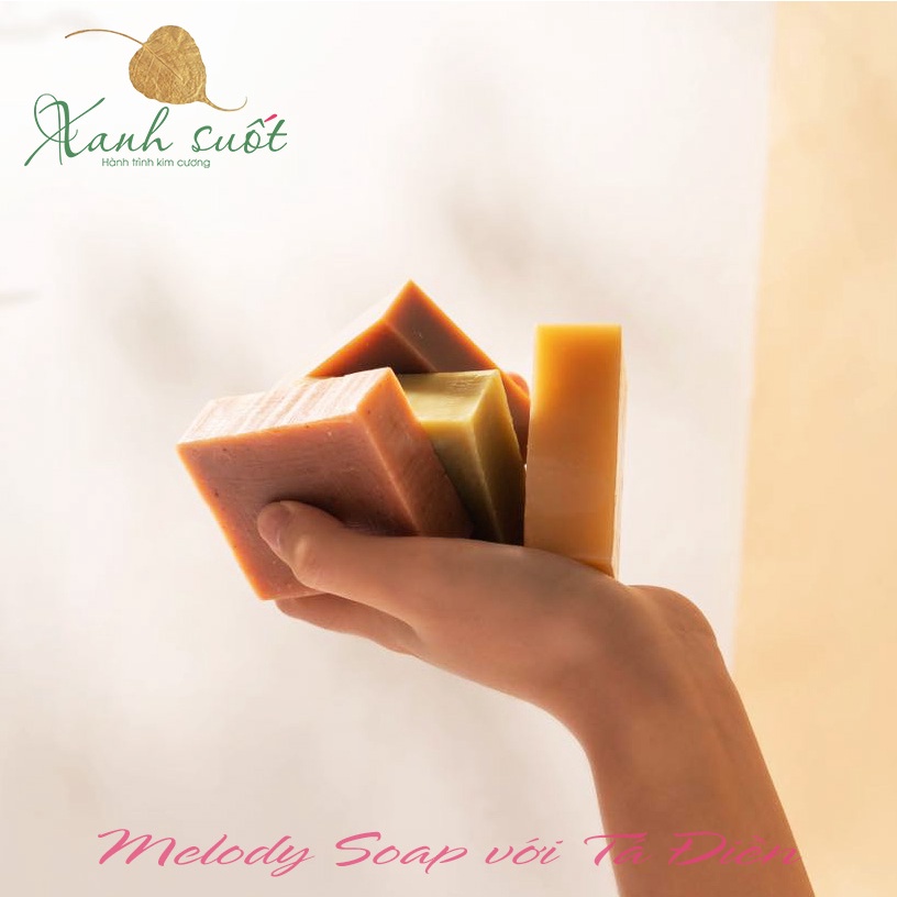 [Đồn Điền] Xà Bông Thủ Công- Melody Soap- Hương Thơm Tự Nhiên, Thư Giãn - Natural Blossom Handmade Soaps [xanh Suốt]