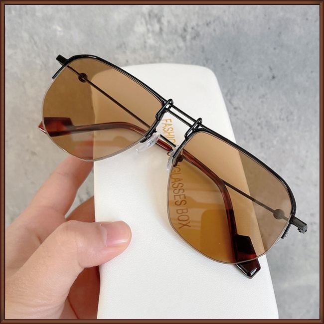 Kính Mát Nửa Gọng Kim Loại Nhiều Màu Sắc Thời Trang Mùa Hè Dành Cho Nam Nữ