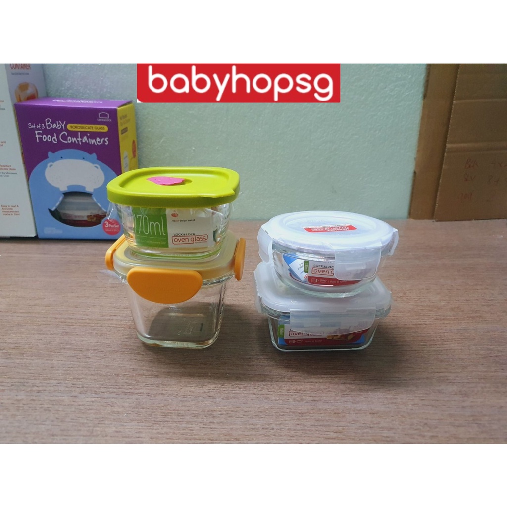 Hộp thủy tinh LocknLock Baby Food Container dùng đựng thức ăn cho bé LLG414 LLG812 LLG510 LLG161