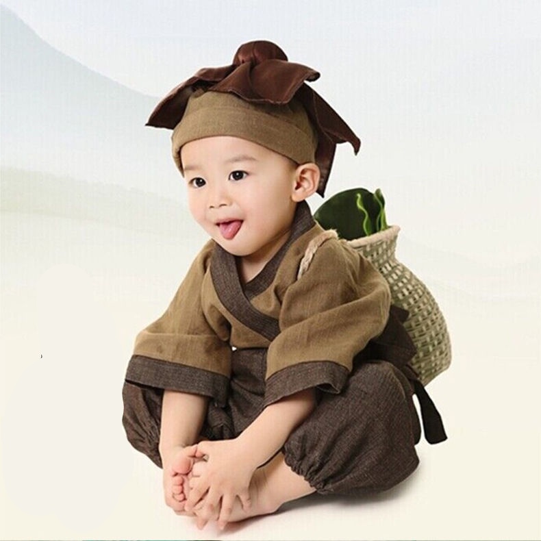 Bộ Đồ Hóa Trang Chú Tiểu Nhỏ Nhắn Phong Cách Trung Hoa 2023 Dành Cho Bé Trai