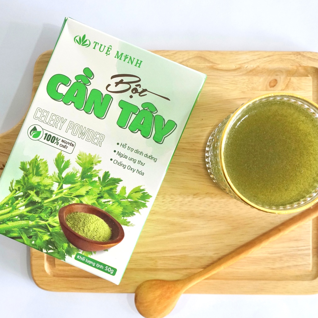 Bột Cần Tây Sấy Lạnh Nguyên Chất Tuệ Minh, Bột Cần Tây Giảm Cân Loại Mỡ Thừa, Detox, Làm Đẹp Da