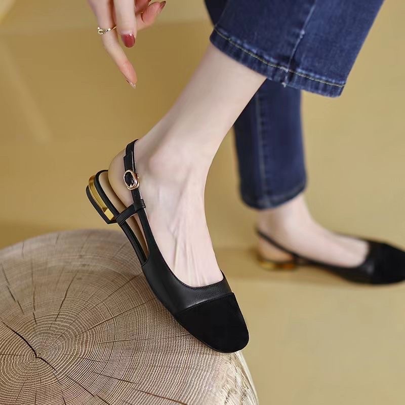 Giày sandals nữ tiểu thư mũi tròn Hàn Quốc