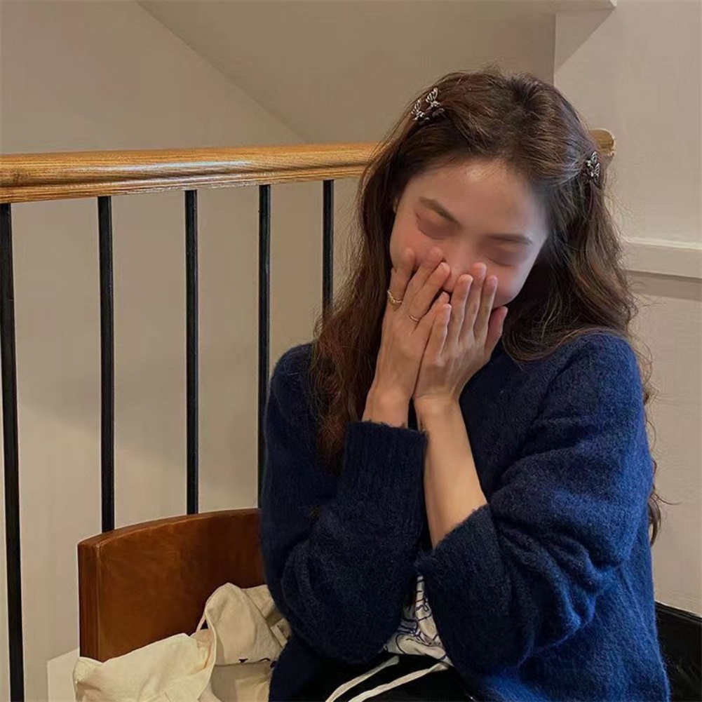 Kẹp Tóc Hình Bướm Nhỏ Xinh Bằng Kim Loại Bắt Sáng Thanh Lịch Cho Bạn Gái