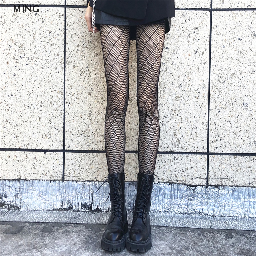 Quần Tất Lưới Kẻ Ô Vuông Màu Đen Gợi Cảm Cho Nữ