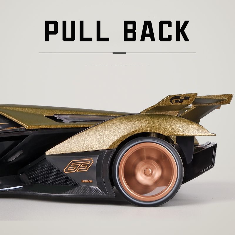 Mô Hình Xe Hơi Lamborghini V12 GT Bằng Hợp Kim Tỉ Lệ 1: 24 Có Đèn Và Nhạc Cho Bé Trai