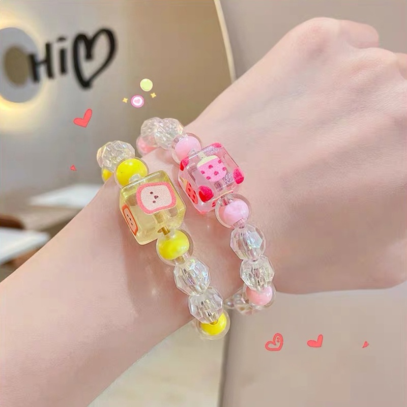 Dây Buộc Tóc Co Giãn Trong Suốt Hình Cây Kem Dễ Thương