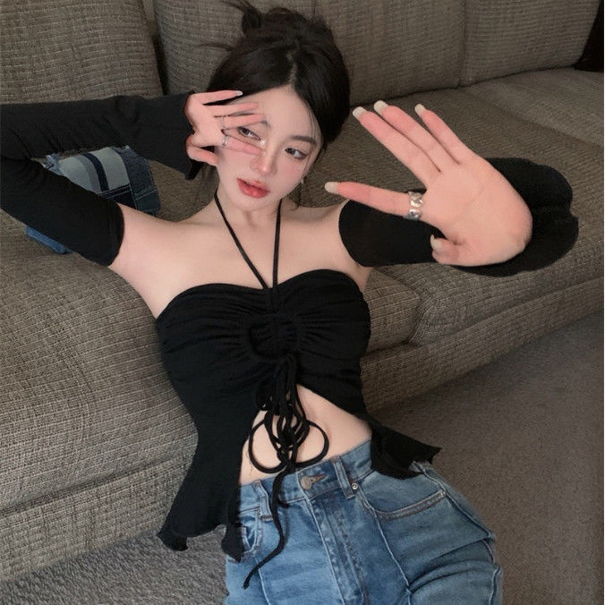 Áo Thun COZOK Tay Dài Trễ Vai Thời Trang Quyến Rũ Cho Nữ