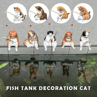 Đồ Trang Trí Bể Cá Hình Mèo Con B4C4