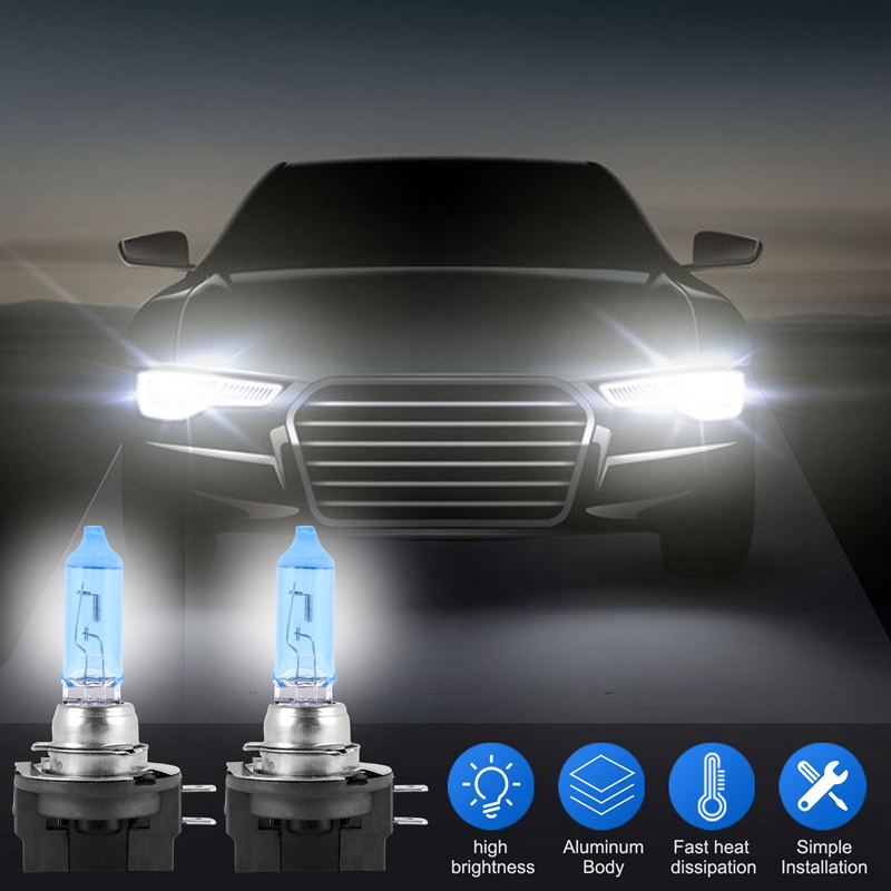 Bộ 2 Bóng Đèn Halogen H11B 55W 6000K DC12V Cho Xe Hơi