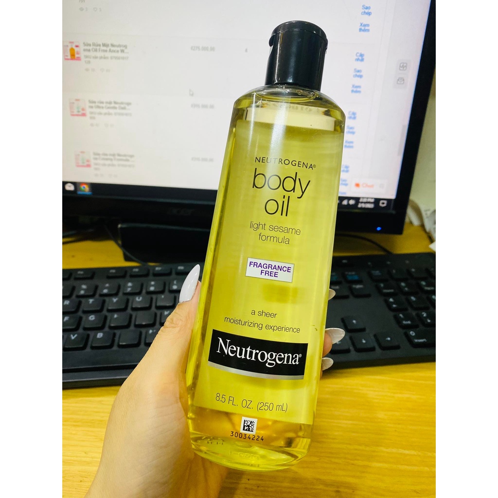 Dầu dưỡng cơ thể Neutrogena Body Oil Light Sesame Formula ( 250mL ) | BigBuy360 - bigbuy360.vn