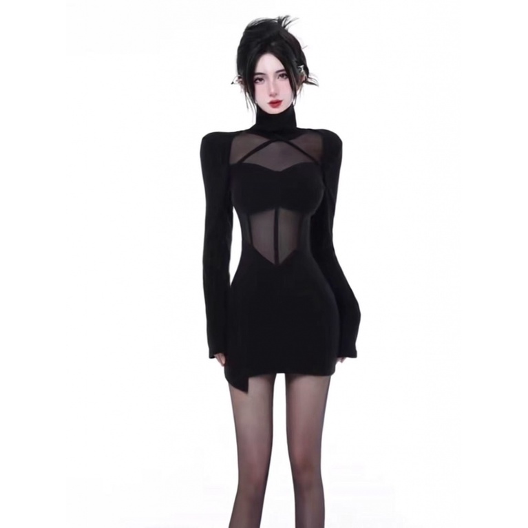 Phong Cách Mới! Phong Cách Mới!F &amp; X Đầm Ôm Dáng Phong Cách Mỹ Thời Trang Thu Đông Quyến Rũ Cho Nữ