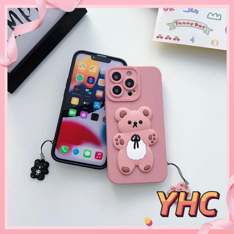 Ốp Lưng phone Dễ thương màu tinh khiết DIY gấu nhỏ vỏ mềm silicone iPhone 6 / 6S / 6splus / se / 7 / 7plus / 8 / 8plus / X / xs / xsmax / 11 / 12 / 13 / 14 -079