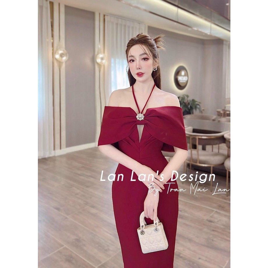 Đầm body tôn dáng thiết kế nơ ngực cách điệu kiểu đầm dự tiệc sang trọng quyến rũ có mút ngực thời trang nữ ARAVA