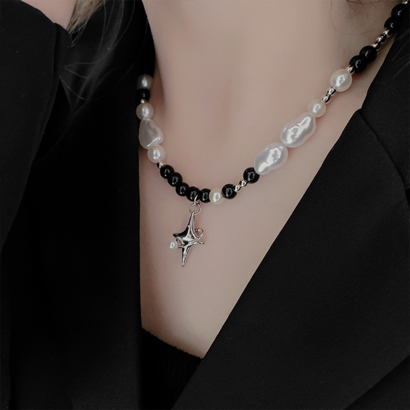 Vòng cổ Mặt Ngôi Sao Đính Ngọc Trai Phong Cách Baroque