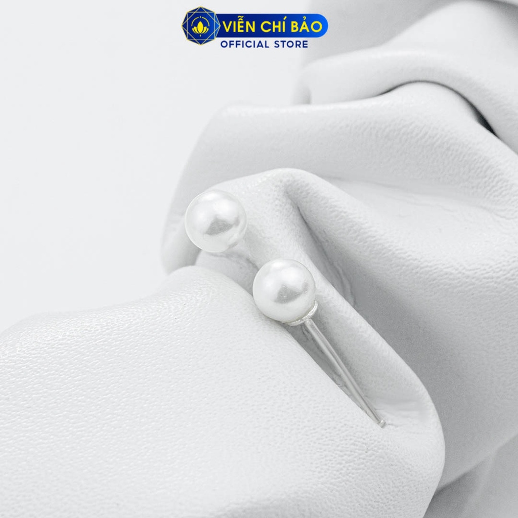 Bông tai nụ hạt châu nhỏ chất liệu bạc 925 thời trang phụ kiện trang sức Viễn Chí Bảo B400135