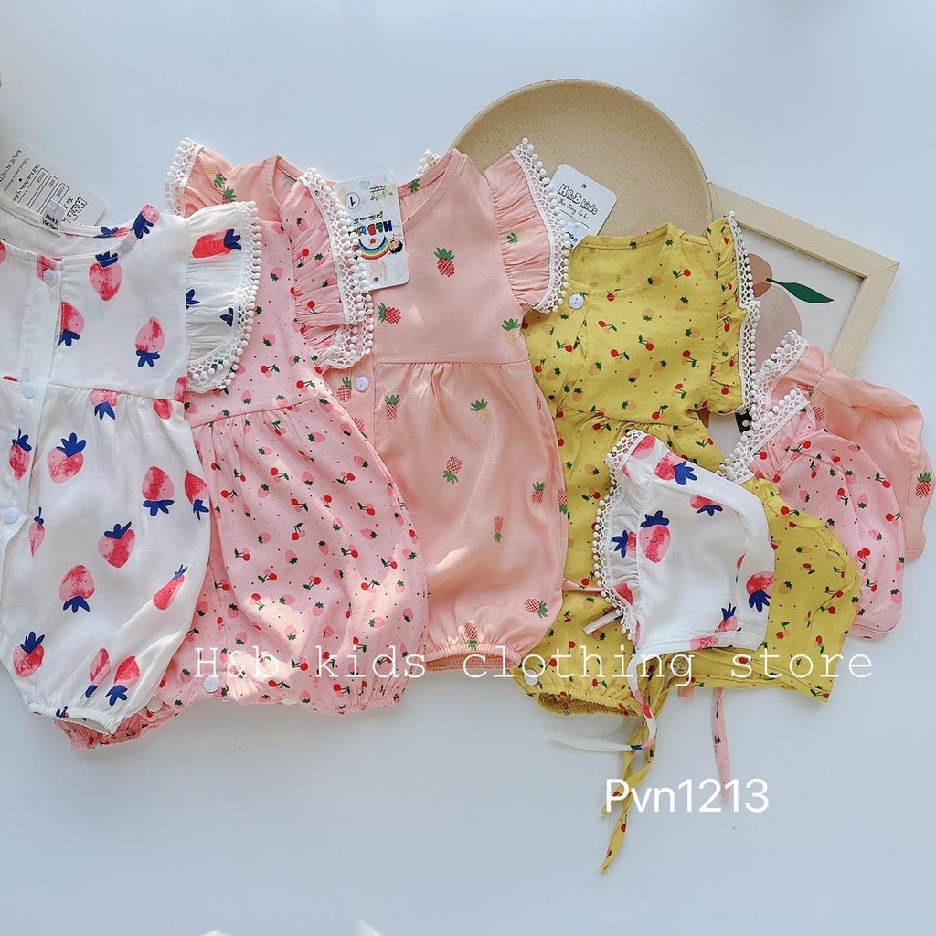 Set body đũi tặng mũ cho bé gái