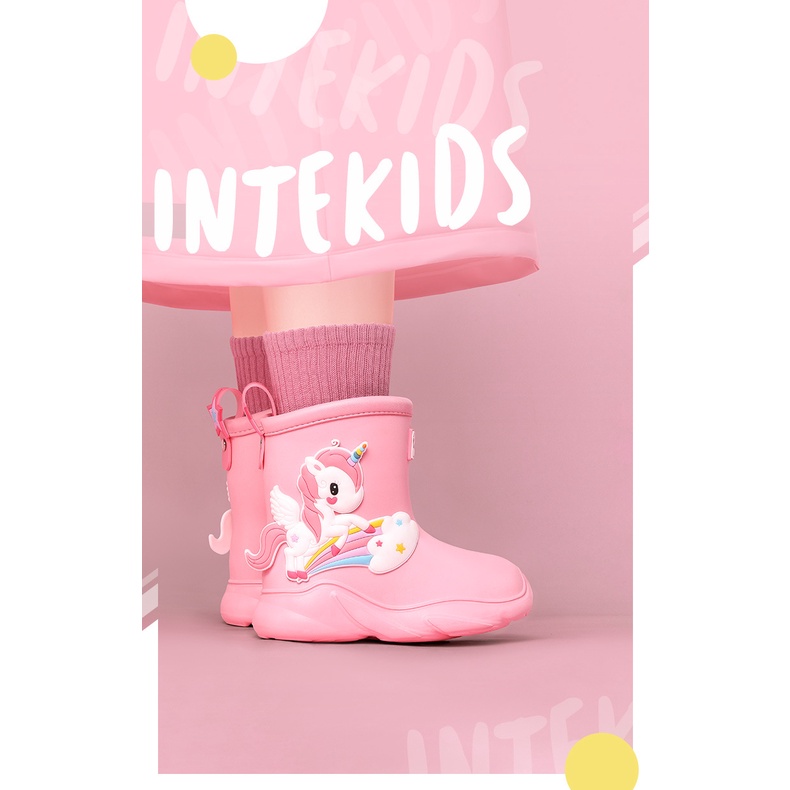 Ủng đi mưa IQ ANGEL chống nước chống trượt họa tiết hoạt hình thời trang dành cho trẻ em