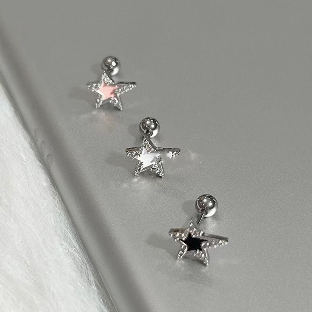 USNOW Khuyên Tai Ngôi Sao Năm Cánh Màu Sắc Ngọt Ngào Cho Nữ