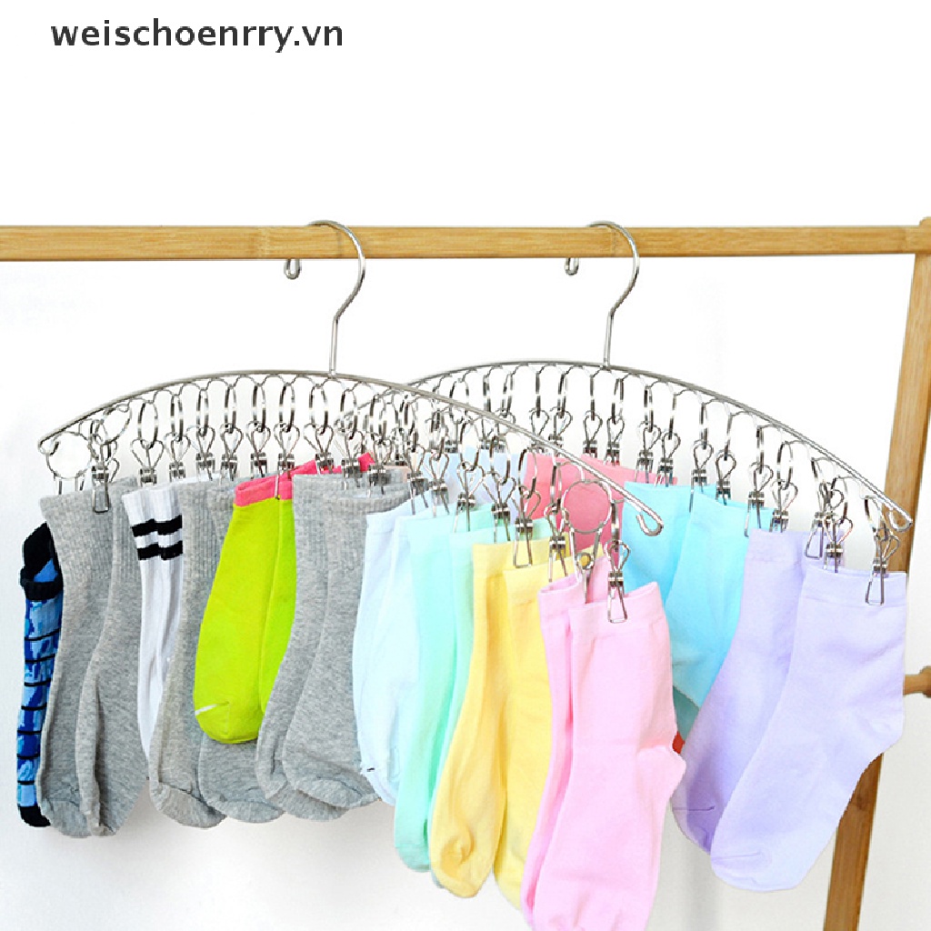 Set 6-20 Kẹp Phơi Quần Áo Chống Gió Bằng Thép Không Gỉ