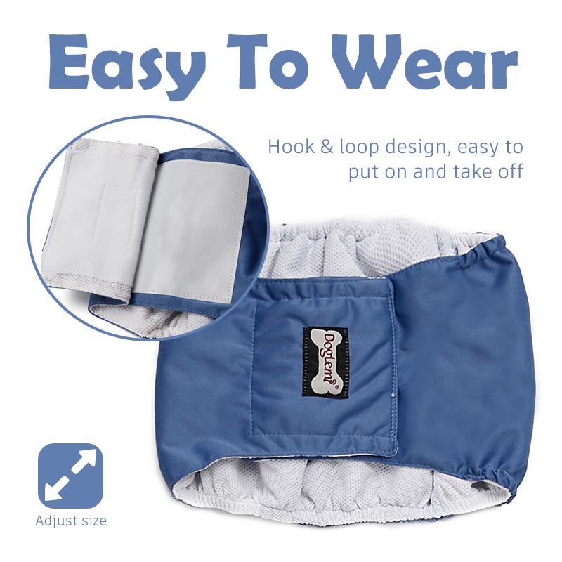 HamshMoc Tã Quần Thoáng Khí Thấm Hút Tốt Chống Rò Rỉ Có Thể Điều Chỉnh Và Tái Sử Dụng Cho Cún Cưng