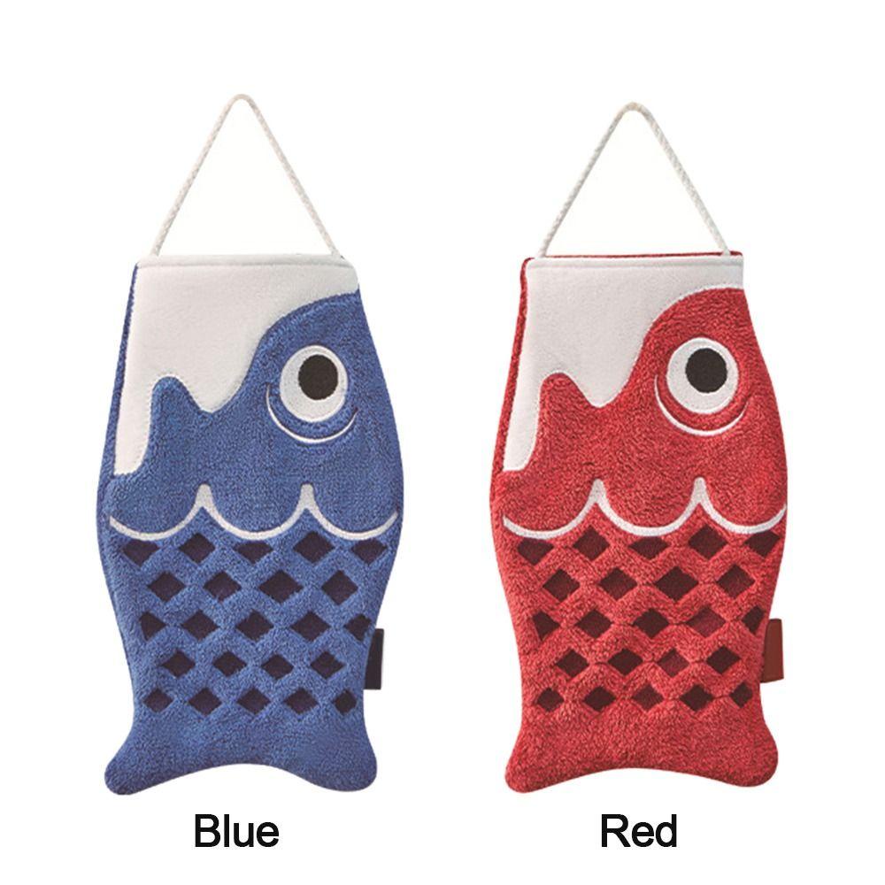 Ynatural Khăn Lau Chén Dĩa Hình Cá Có Móc Treo Tiện Lợi Dành Cho Gia Đình