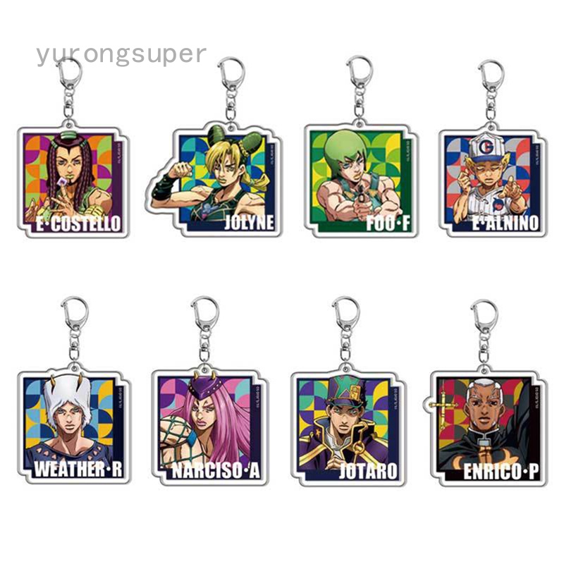 Móc Chìa Khóa Bằng Acrylic In Họa Tiết Hoạt Hình JoJo Bizarre Adventure