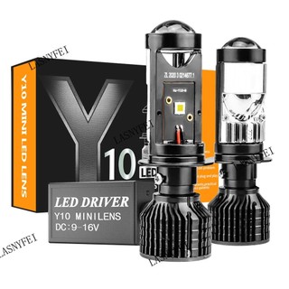 Set 2 đèn pha led 60w 12000lm h4 h7 canbus y10 6000k 12v chuyên dụng cho xe mô tô y6 h4