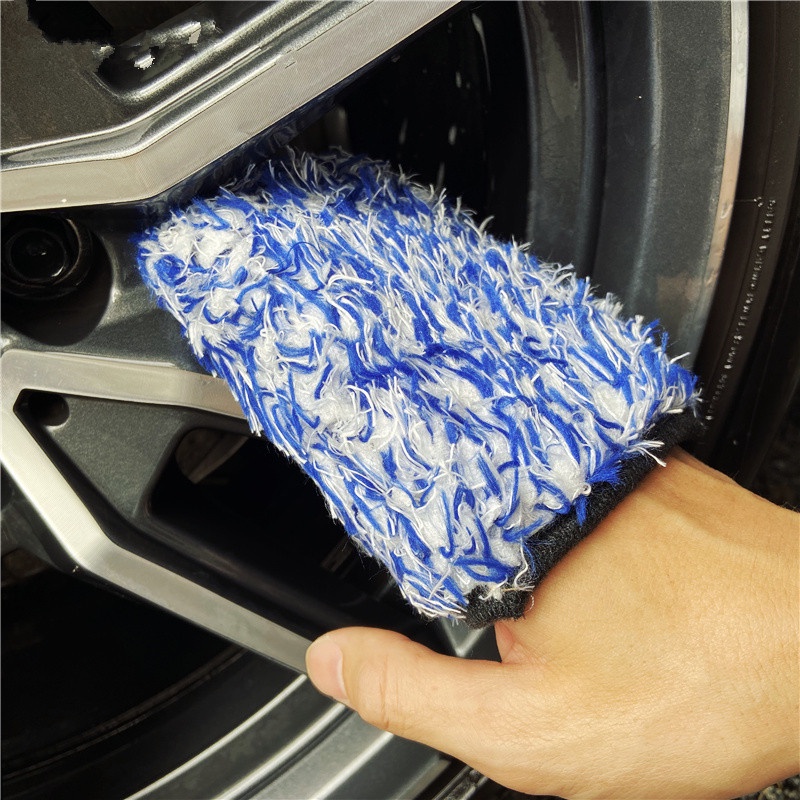 Găng Tay Rửa Xe Hơi Hai Mặt Lông Siêu Mềm