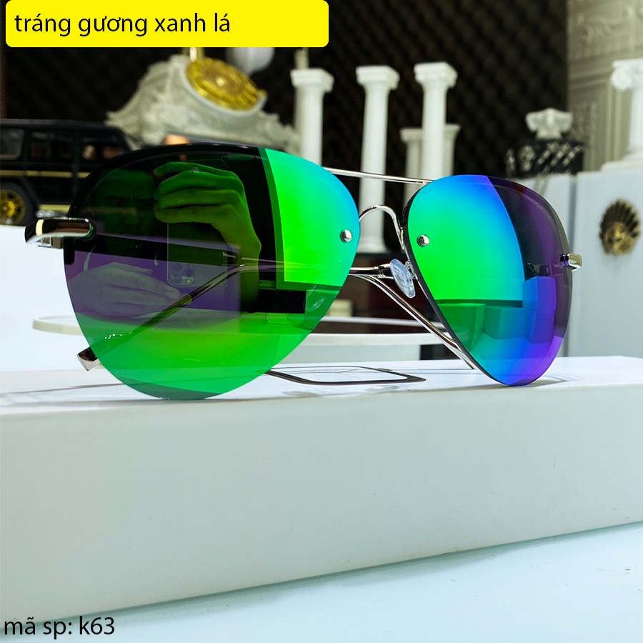 Kính Râm Mát  Tráng gương ⚜️FREE SHIP⚜️- Kính Mắt tráng gương xanh  - Hàng Unisex - Chống UV400 - Hàng siêu cấp