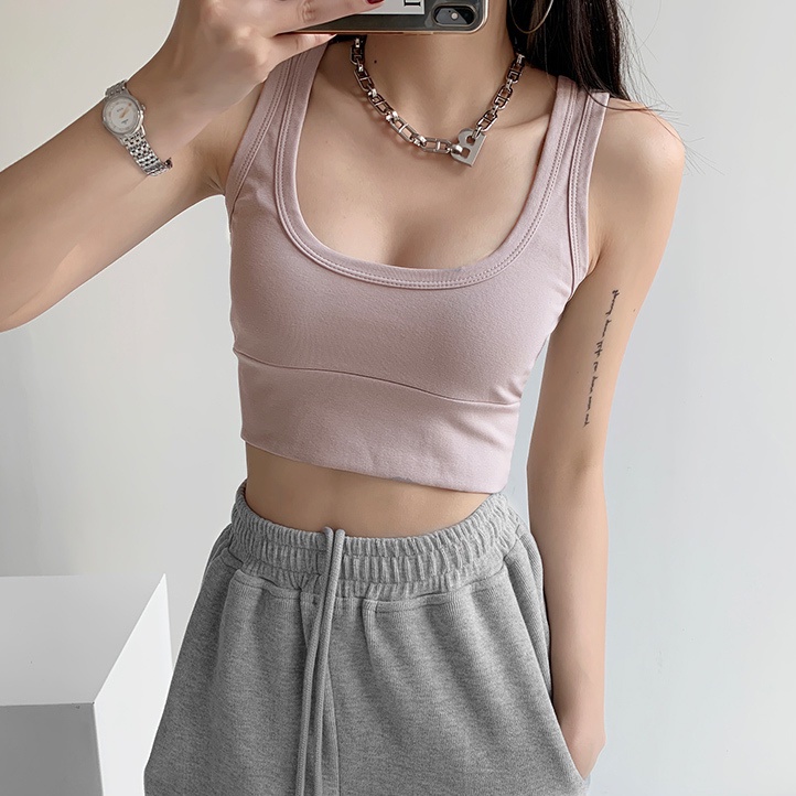 Áo COZOK Ba Lỗ Thể Thao Màu Trơn Dáng Ôm Gợi Cảm Thời Trang