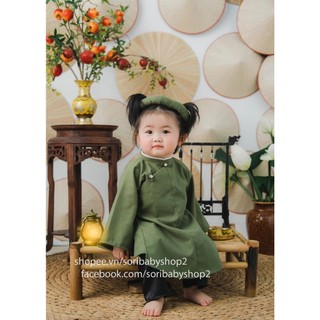 Cổ Phục (Áo Tấc,Áo Ngũ Thân) Cho Bé Kèm Mấn (Ảnh Thực Tế)