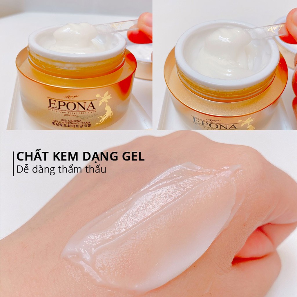 Bộ 3 Kem Epona mẫu dùng thử kem dưỡng da toàn diện Epona 1ml